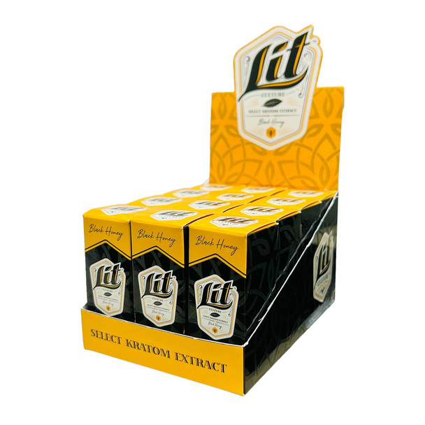 Lit Culture Kratom Extract Shot Black Honey 15mL.