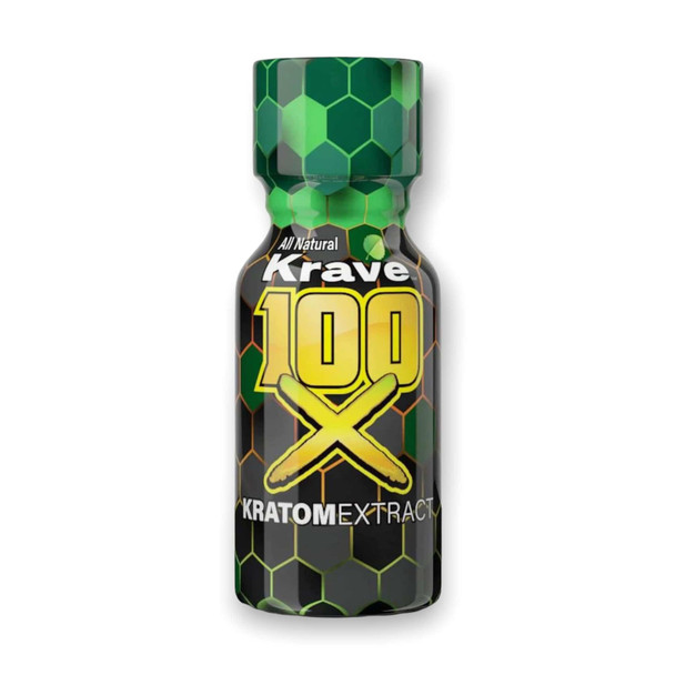 Krave 100x Liquid Kratom Extract Shot.