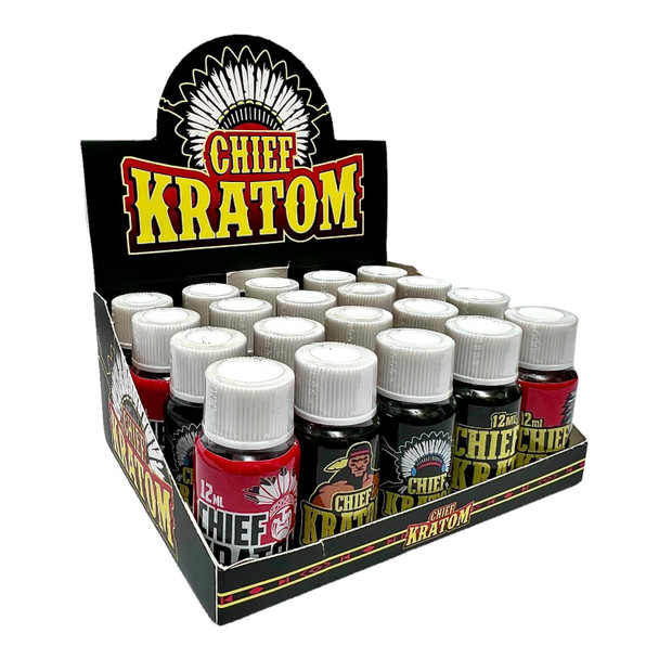Chief Kratom Liquid Extract  12mL 1 Box 20 Bottles.