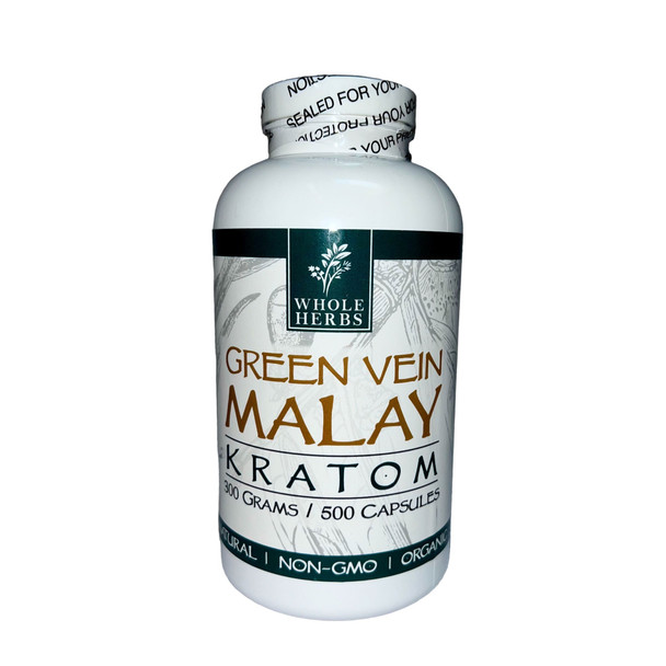 Whole Herbs Kratom Capsules Green Malay 500 ct.