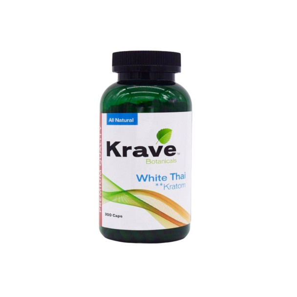 Krave Kratom White Thai 300 Ct Capsules