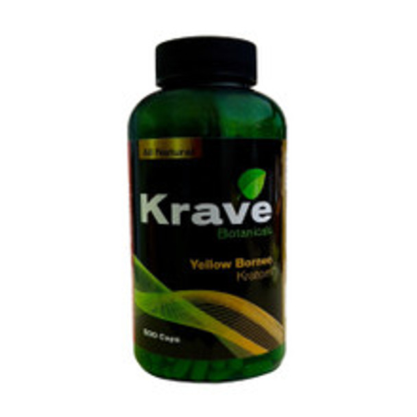 Krave Kratom Capsules Yellow Borneo | 500 Capsules