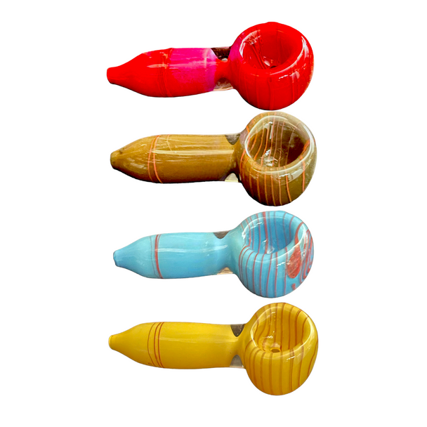 Colorful Striped Glass Hand Pipes