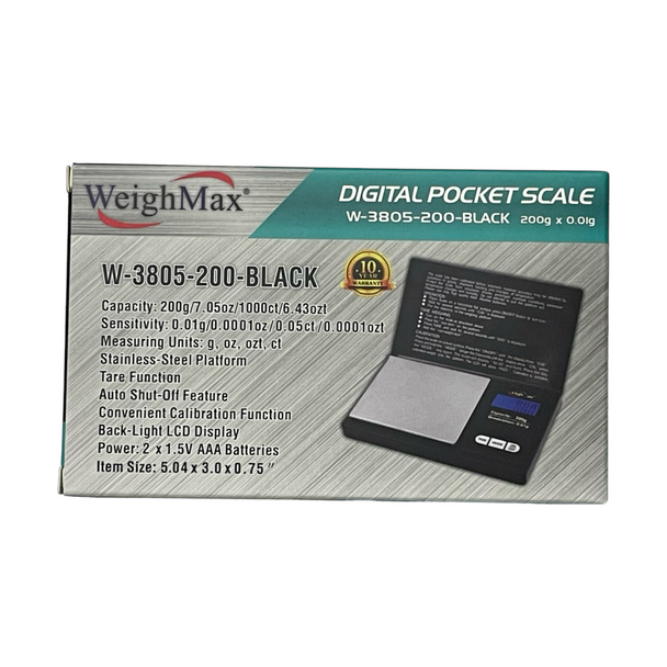 WeighMax Digital Pocket Scale W-3805-200