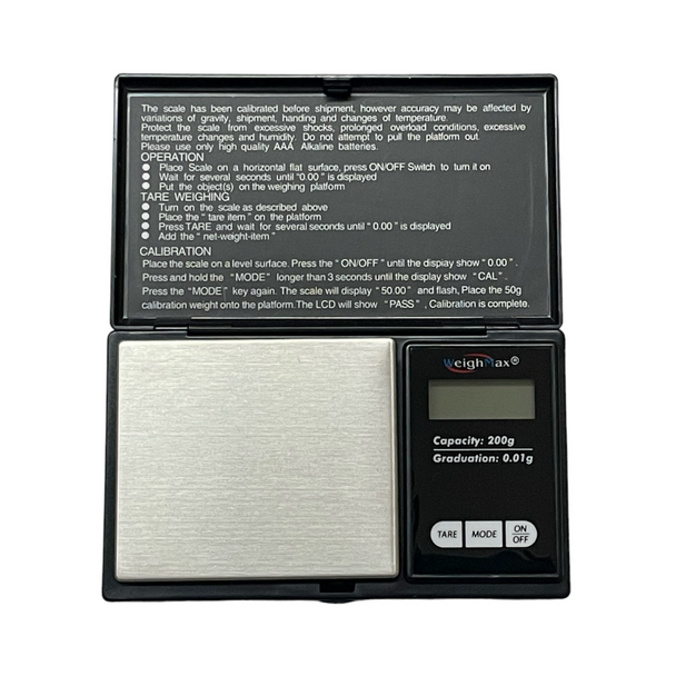 WeighMax Digital Pocket Scale W-3805-200 200g X 0.01