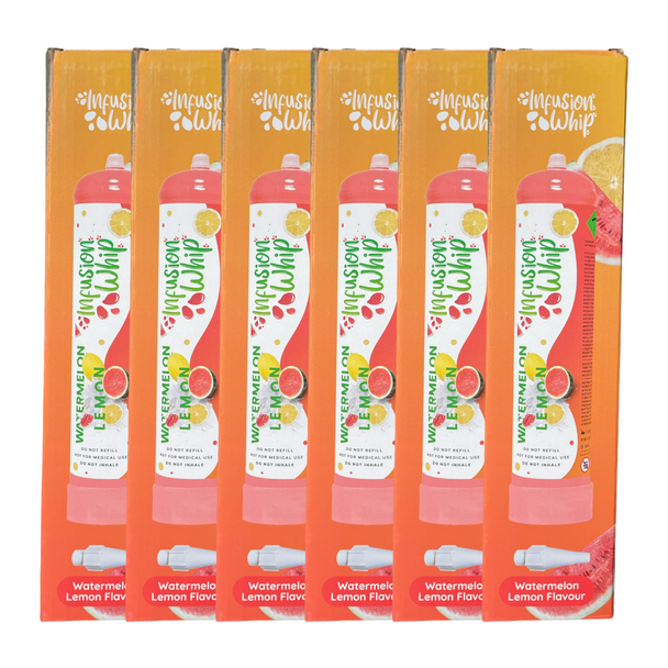 Infusion Whip Cream Charger Tank 1L Watermelon Lemon 6pk