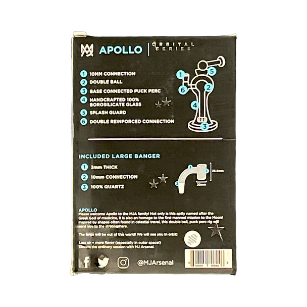 MJ Arsenal Apollo 7" Mini Rig Back of the Box