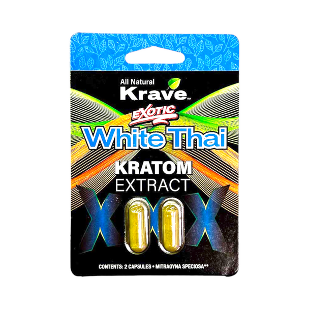 Krave Kratom Extract Capsules White Thai 2 Ct