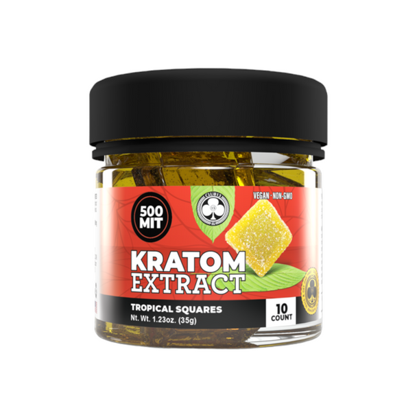 Club 13 Kratom Extract Gummies Tropical Squares