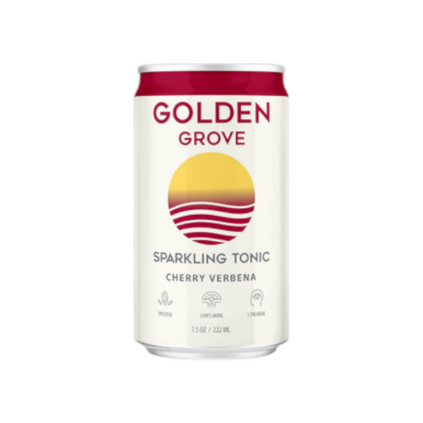 Golden Grove  kratom Extract Beverages Cherry Verbena Sparkling Tonic 7.5oz