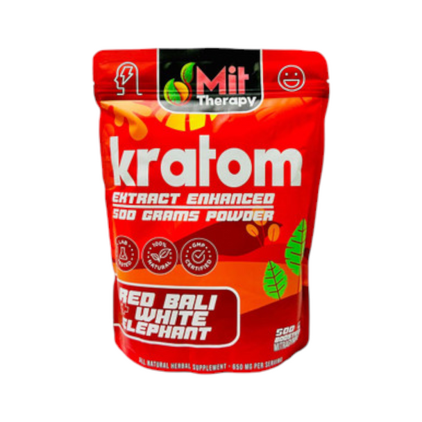 Mit Therapy Kratom Extract Powder Red Bali + White Elephant | 500 Grams