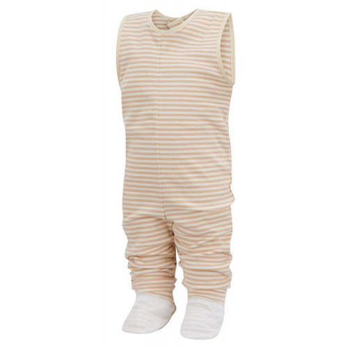 ScratchSleeves Dungaree PJ Bottom - Cappuccino Stripes