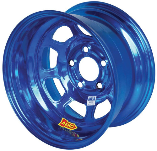 Aero Race Wheels 15x8 4in 5.00 Blue Chrome (52-985040BLU)