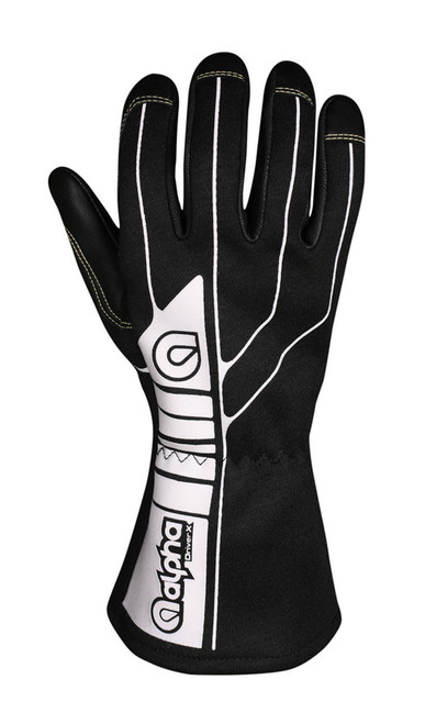 Alpha Gloves Glove Driver X Black X-Large SFI 3.3/1 (AGD1-01-XL)