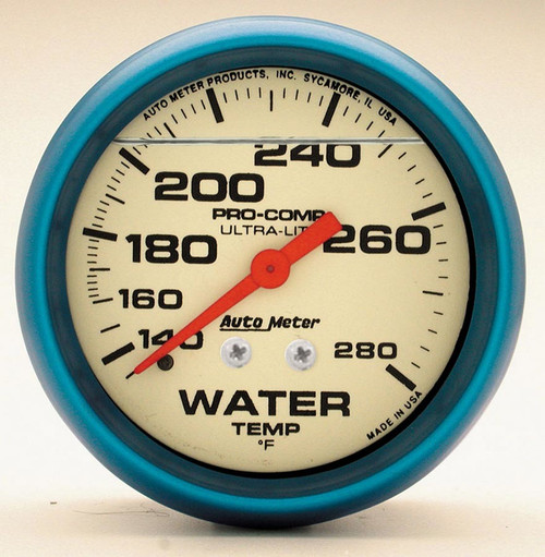 Autometer 2-5/8 Ultra-Nite Water Temp Gauge 140-280 (4231)