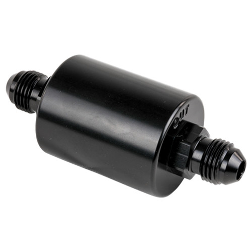 Billet Specialties In Line Fuel Filter -6AN Ends Black (BLK42230)