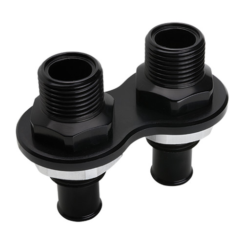 Billet Specialties Heat Bulkhead Push On 2-Port Black (BLK66825)