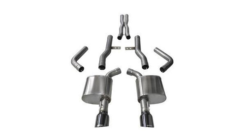 Corsa Performance Exhaust Cat-Back - 2.76 in Dual Rear Exit (14996BLK)