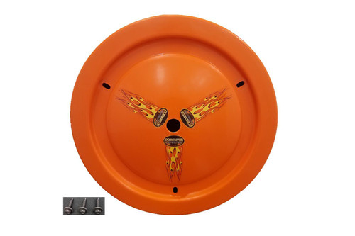 Dominator Race Products Wheel Cover Bolt-On Orange Real Style (1006-B-OR)