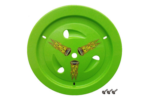 Dominator Race Products Wheel Cover Bolt-On Xtr Green Real Style (1007-B-XG)