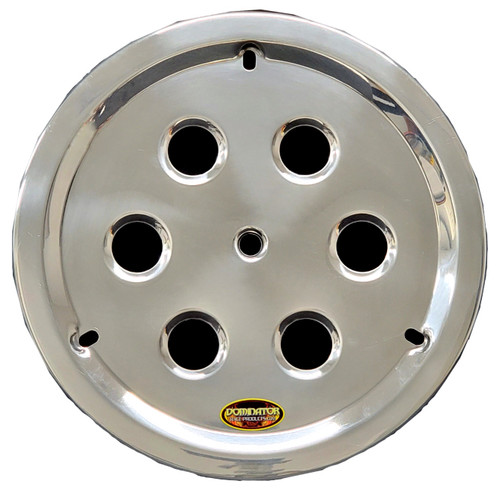 Dominator Race Products Wheel Cover Hole Vent Alum Bolt 15in Polished (1032-B-POL)