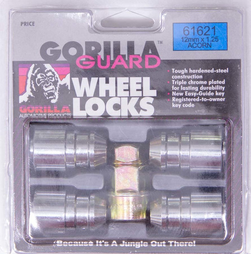 Gorilla Wheel Locks 12mmx1.25 Acorn 4pk (61621)