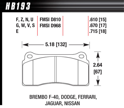 Hawk Brake Street Brake Pads Front Viper HPS (HB193F.670)