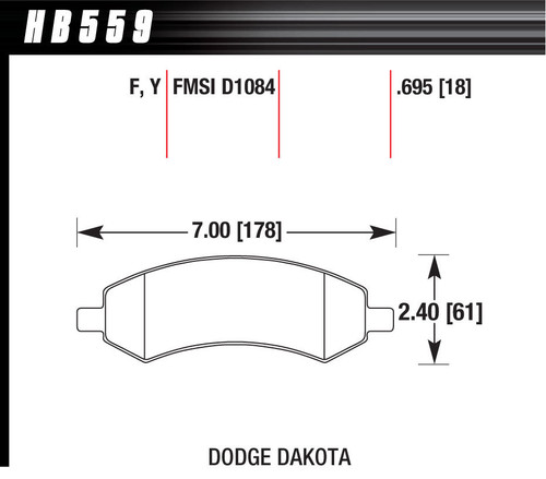 Hawk Brake Performance Street Brake Pads (4) (HB559F.695)