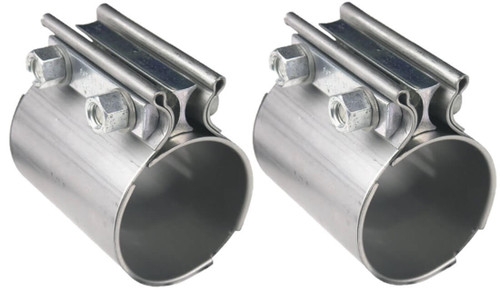 Hooker Exhaust Coupler Clamps 2-1/2 SS 2pk (41172HKR)