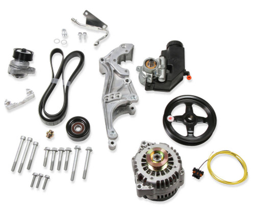 Holley Low LS Drive System Kit LH w/Alt/PS wo/A/C (20-156)