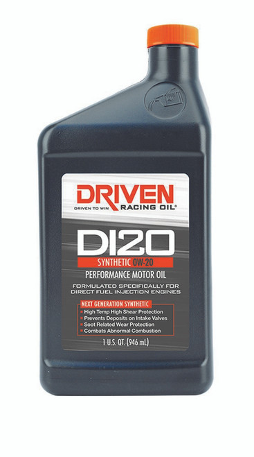 Driven Racing Oil DI20 0W20 Synthetic Oil 1 Quart (18206)