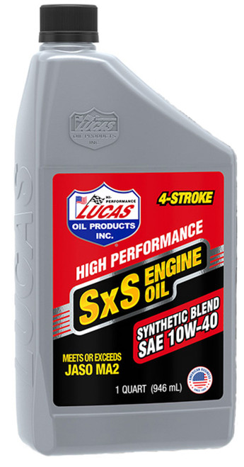 Lucas Oil Synthetic Blend 10w40 SXS Oil 1 Quart (LUC11196)