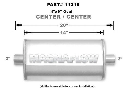 Magnaflow Perf Exhaust Stainless Muffler 3in Center In/Out (11219)