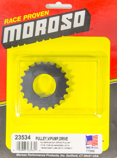 Moroso Vacuum Pump Drive Pulley 22T- Radius Tooth (23534)