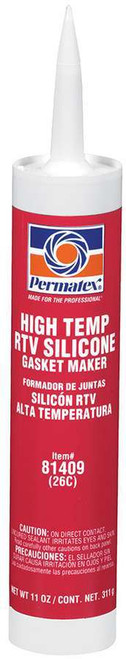 Permatex Hi-Temp RTV Silicone Red 11oz Cartridge (81409)