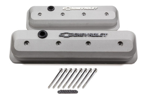 Proform SBC Valve Cover Slant Edge Gray Crinkle (141-842)