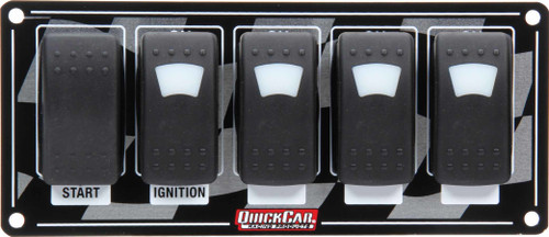Quickcar Racing Products Ignition Panel w/ Rocker Switches & Lights (52-166)