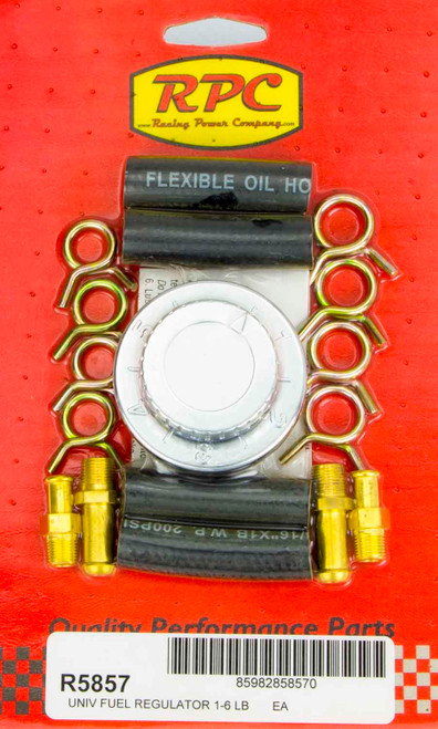 Racing Power Co-packaged 5/16in & 3/8in Adj. Fuel Regulator (R5857)