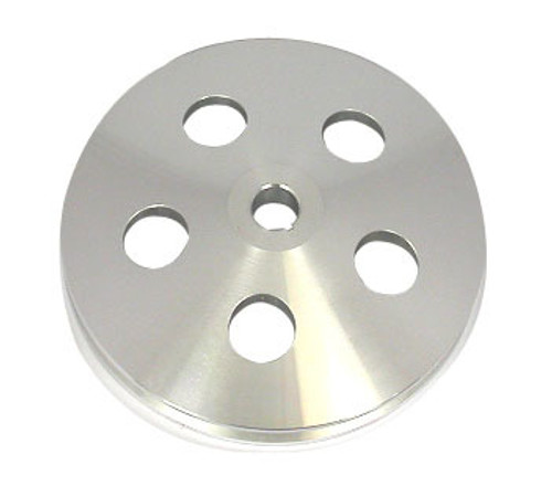 Racing Power Co-packaged Polished Aluminum GM 1V Power Steering Pulley (R8848POL)
