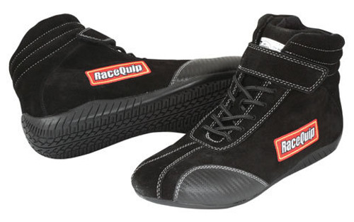 Racequip Shoe Ankletop Black Size 12.5 SFI (30500125RQP)