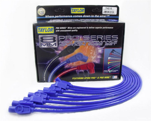 Taylor/vertex Spark Plug Wire Set 8mm Spiro-Pro Blue (74616)