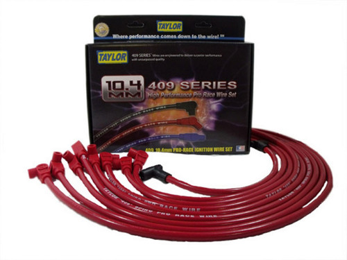 Taylor/vertex Race-Fit 409 Plug Wire Red SBC HEI Under Header (79230)