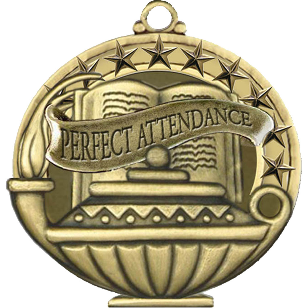 Stock Academic Medals: Perfect Attendance:Perfect Attendance
