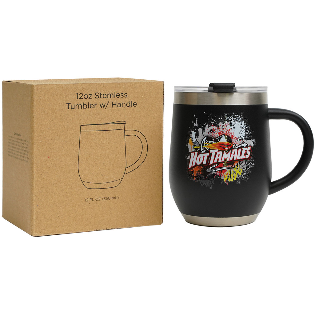 12 oz  Stemless Tumbler With Handle