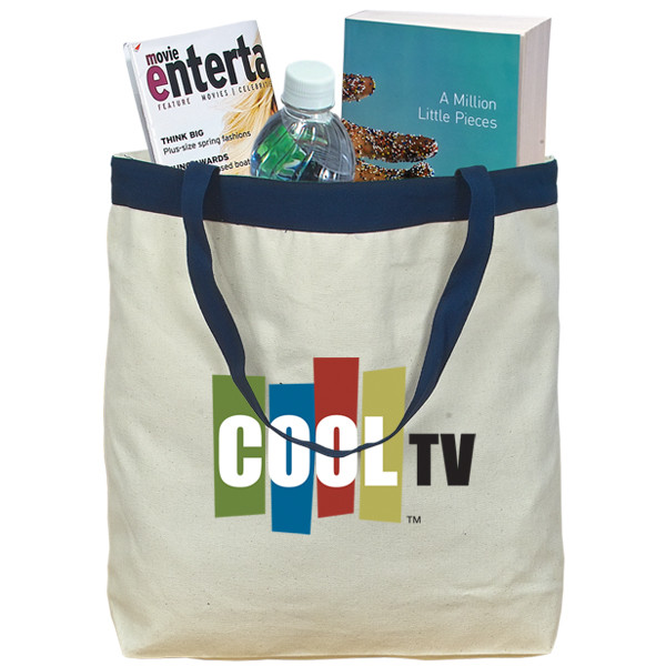 12 Oz Cotton Canvas Tote Bag: 17.5" W X 16" H:17.5" W x 16" H