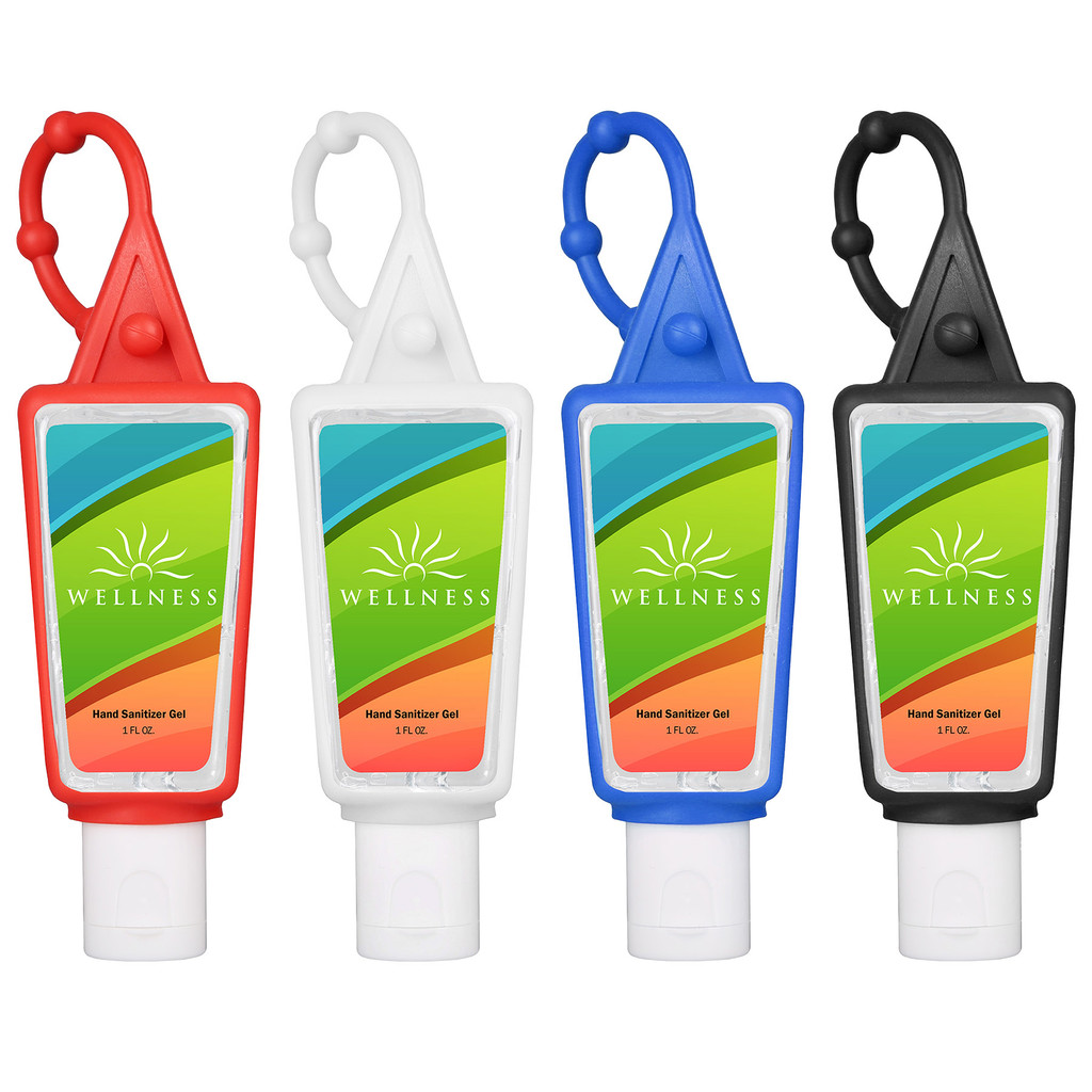 1oz. Hand Sanitizer With Removable Silicone Carabiner