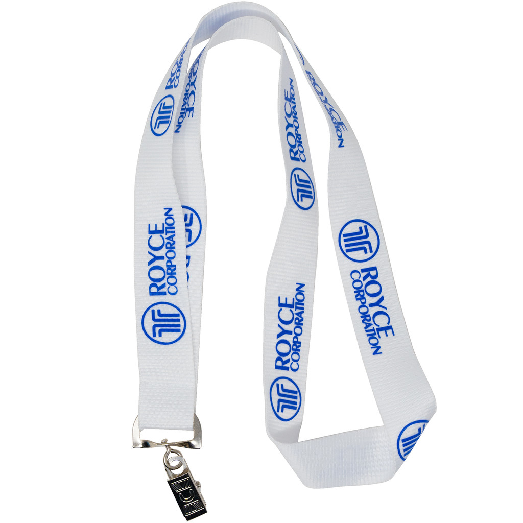 Silkscreened Flat Polyester Lanyard: 1" W X 36" L:1" W x 36" L