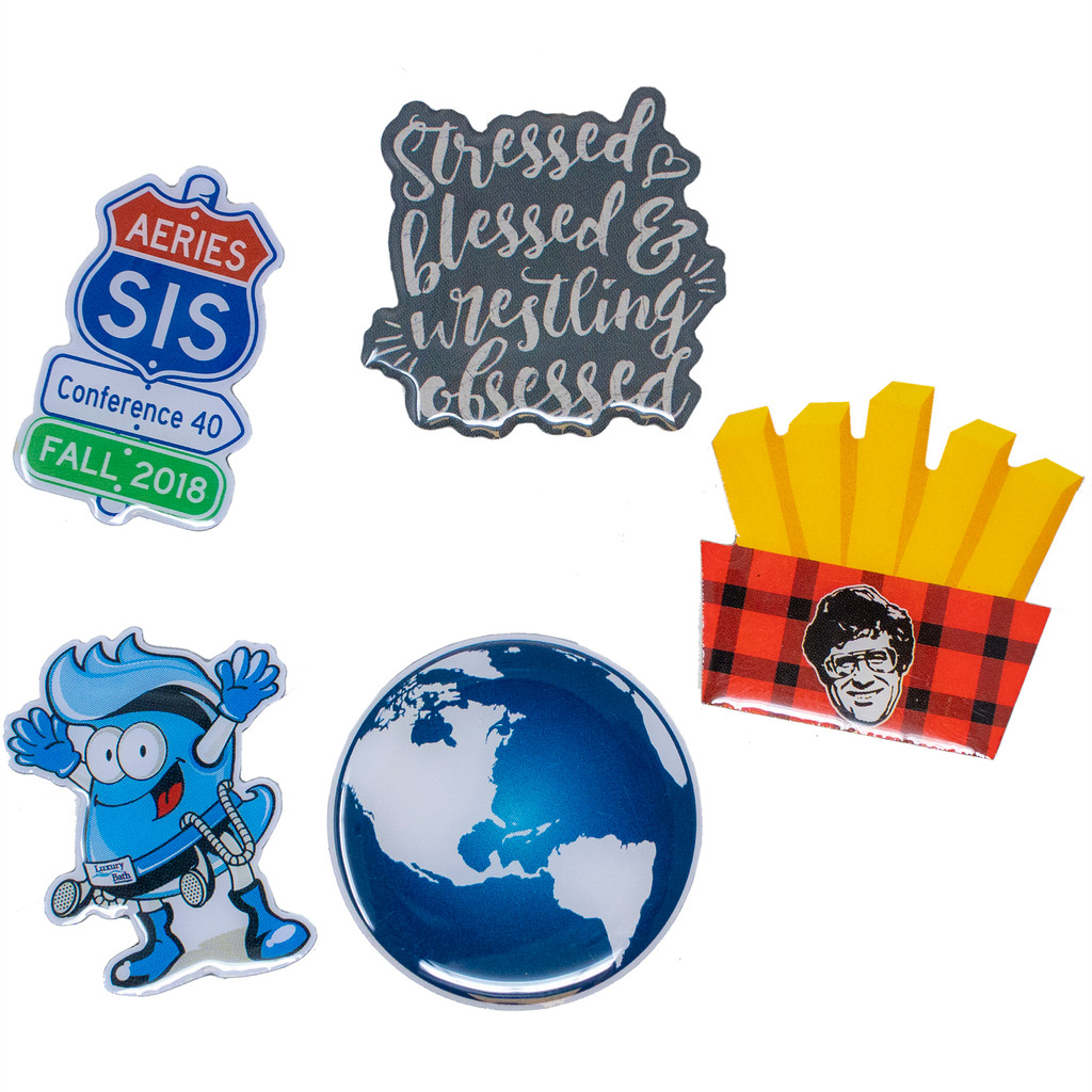 Offset & Screen Printed Lapel Pins: 1 1/4" W X 1 1/4" H:1 1/4" W x 1 1/4" H