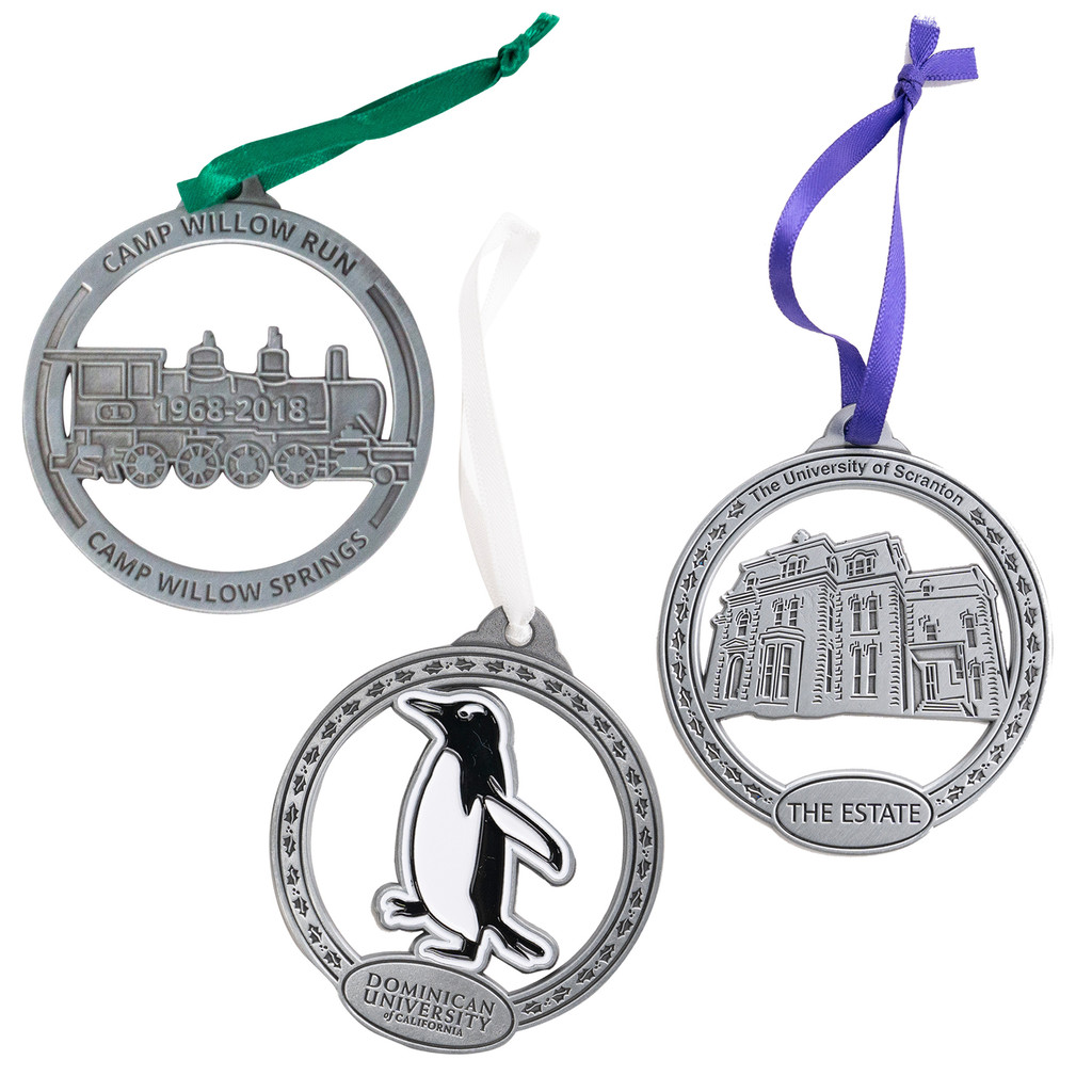 Die Struck Ornaments: 3" W X 3" H:3" W x 3" H