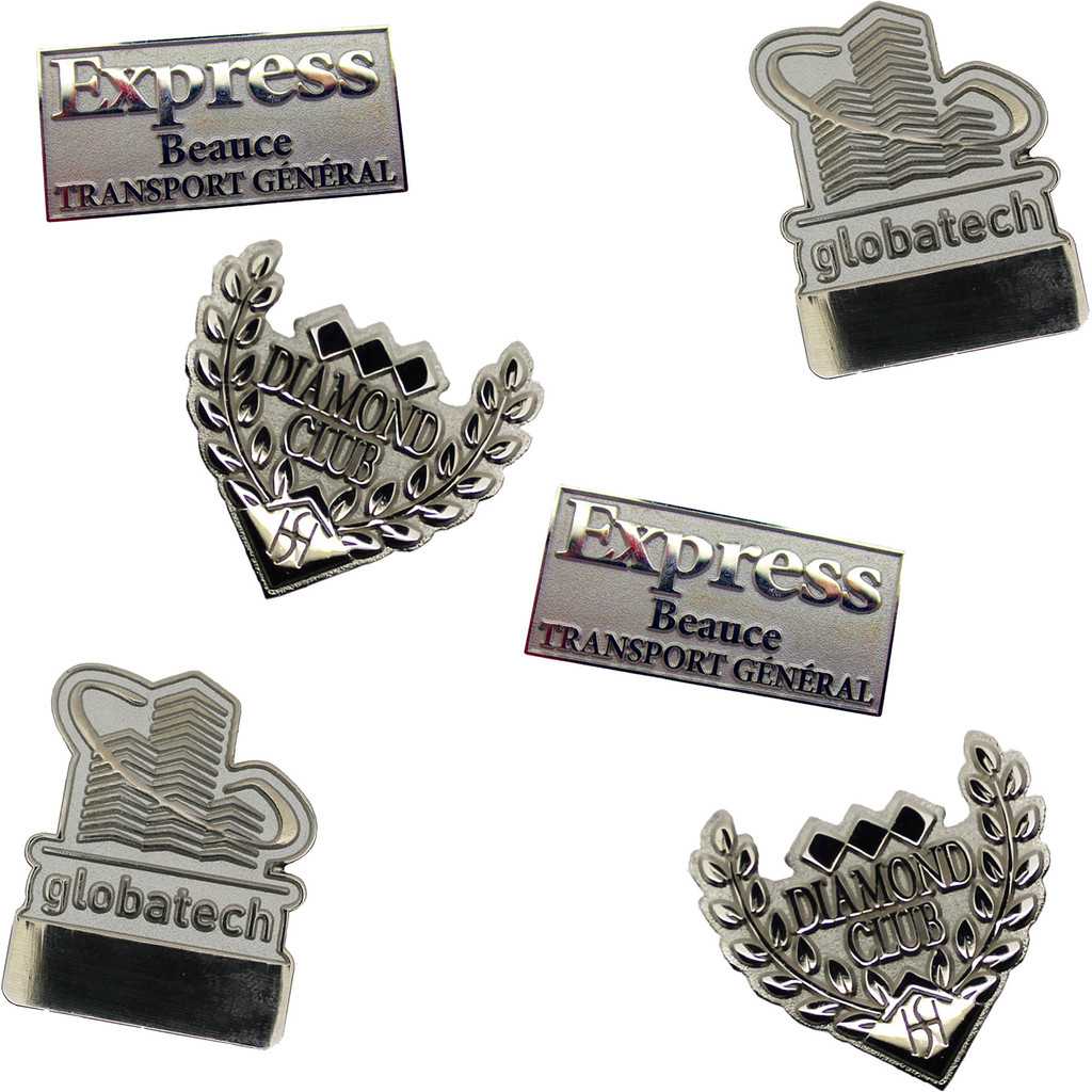 Diestruck Sandblasted Lapel Pins: Copper/Brass 3/4" W X 3/4":Copper/Brass 3/4" W x 3/4" H